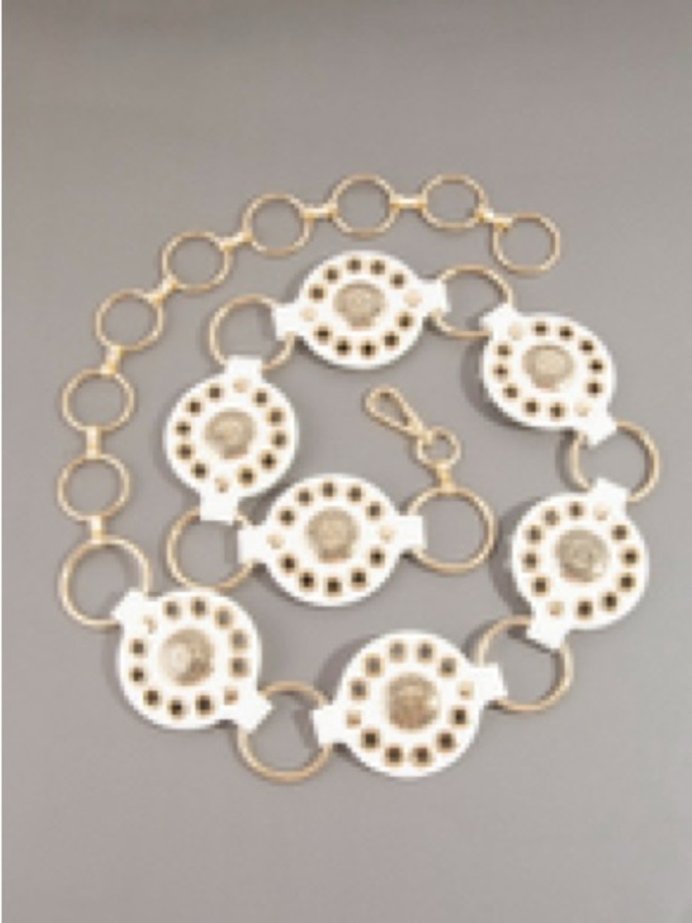 Leather Medallion Chain Belt O/S (fits most) - Picture 9 of 9